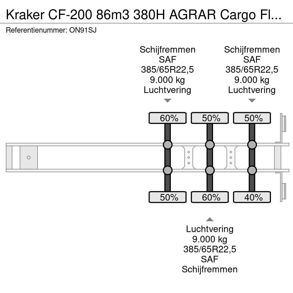 Kraker CF-200 86m3 380H AGRAR Cargo Floor Alcoa dura brig Návesy s pohyblivou podlahou