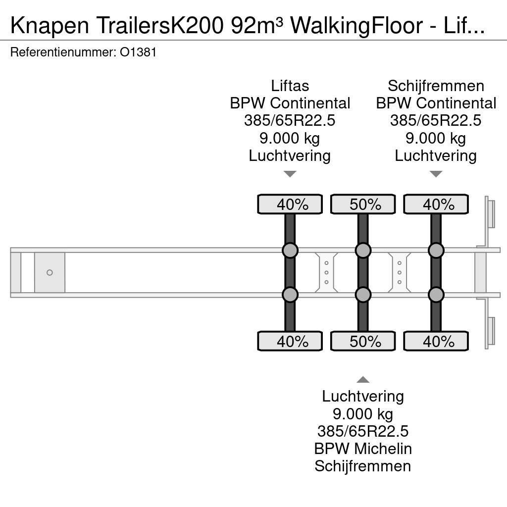 Knapen Trailers K200 92m³ WalkingFloor - LiftAs - Schijfr Návesy s pohyblivou podlahou