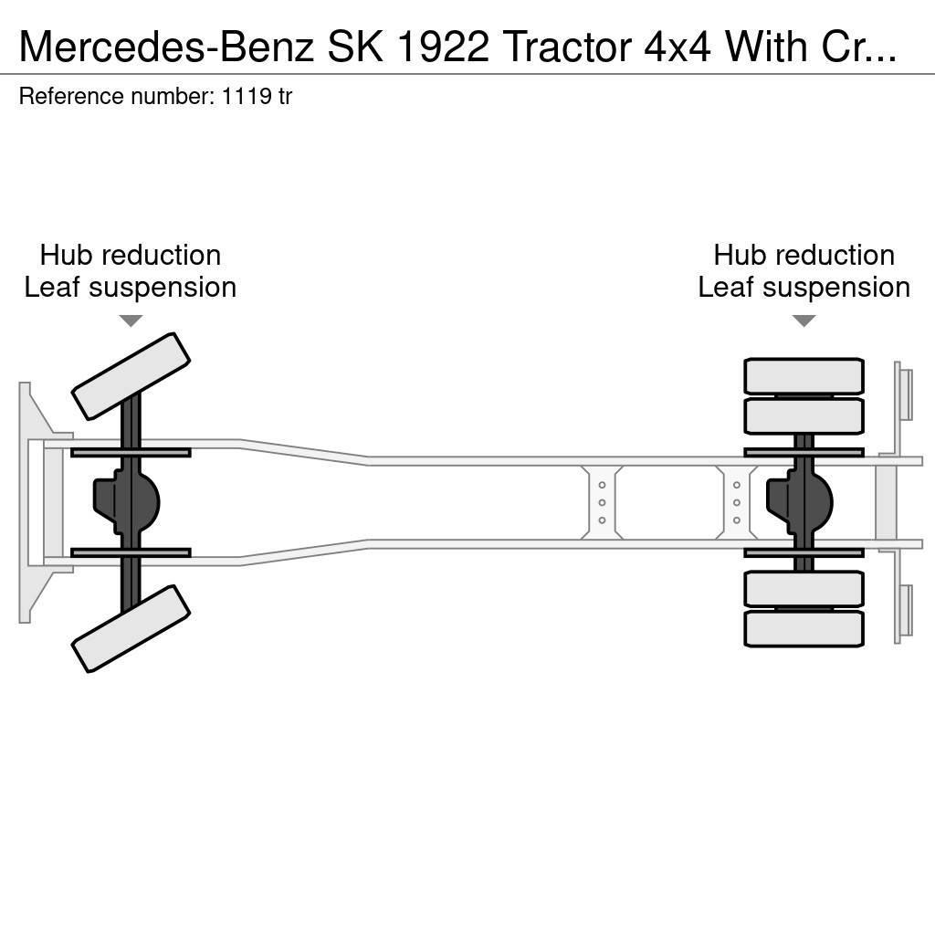 Mercedes-Benz SK 1922 Tractor 4x4 With Crane Full Spring V6 Big Univerzálne terénne žeriavy