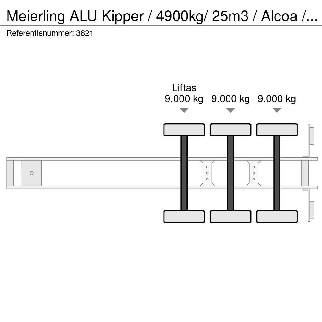 Meierling ALU Kipper / 4900kg/ 25m3 / Alcoa / APK 26-05-2024 Sklápacie návesy