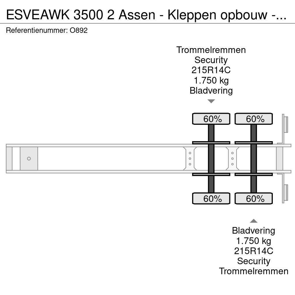 Esve AWK 3500 2 Assen - Kleppen opbouw - FietsVervoer - Skriňové návesy