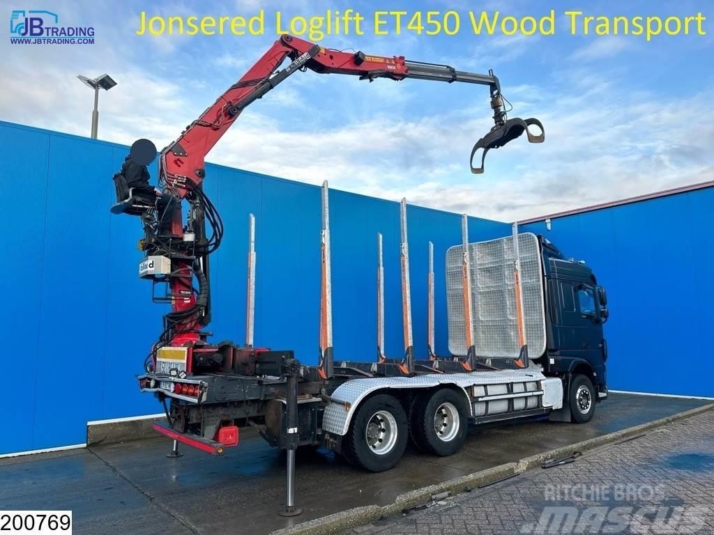 DAF 106 XF 530 6x4, Wood transport, Retarder, Loglift Nákladné vozidlá na prepravu dreva