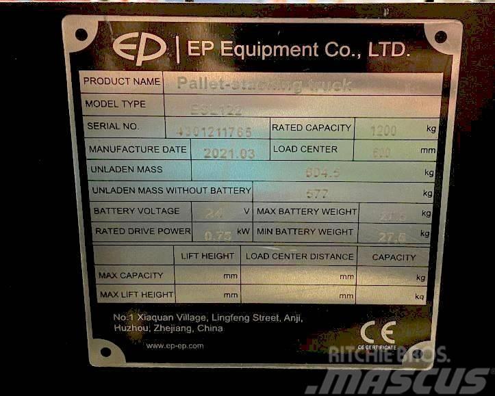 EP ESL 122, 3300mm, NEU, 1200kg Hubwagen wie Still Retraky