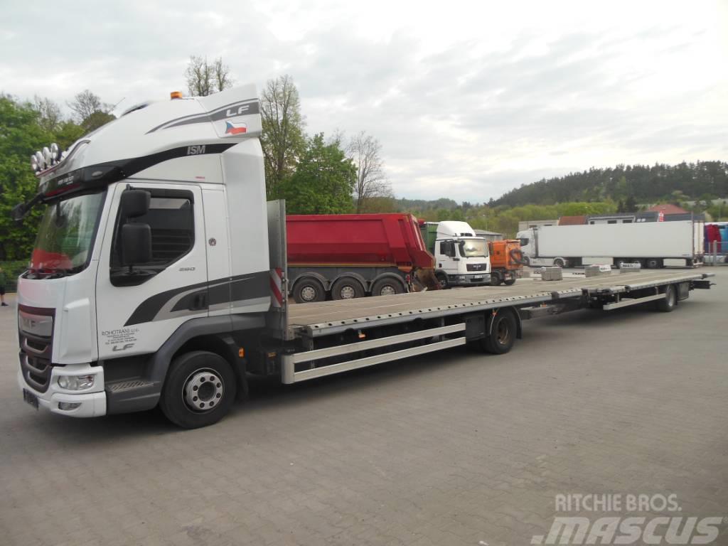 DAF LF260 + přívěs BG Plošinové nákladné automobily/nákladné automobily so sklápacími bočnicami
