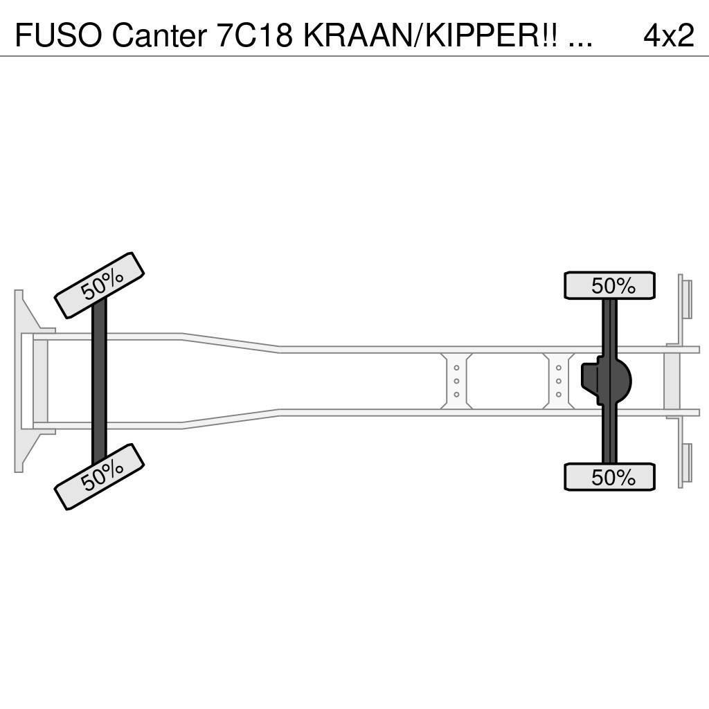 Fuso Canter 7C18 KRAAN/KIPPER!! EURO6!! Univerzálne terénne žeriavy