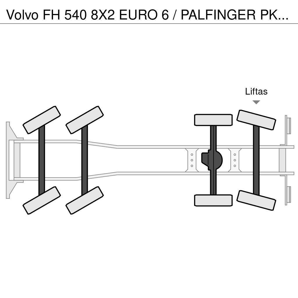 Volvo FH 540 8X2 EURO 6 / PALFINGER PK 92002 KRAAN + FLY Univerzálne terénne žeriavy