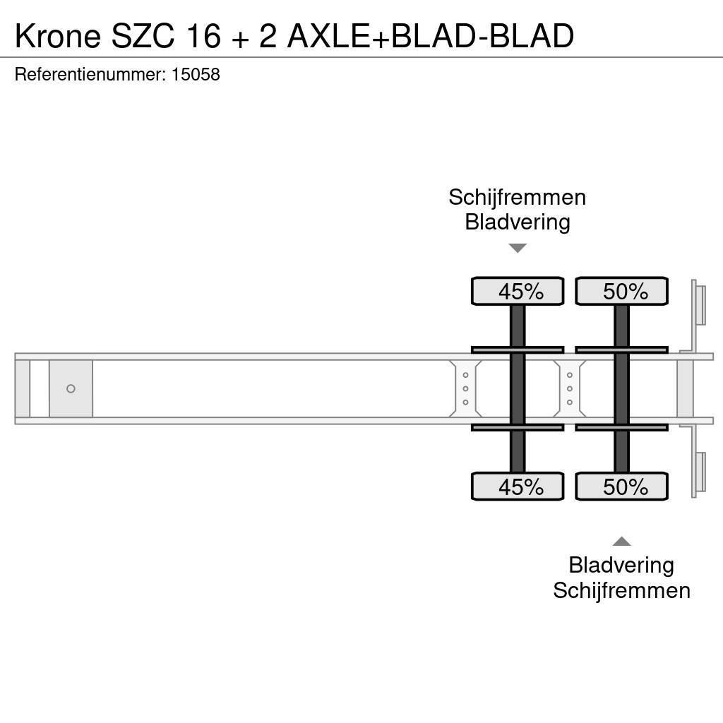 Krone SZC 16 + 2 AXLE+BLAD-BLAD Kontajnerové návesy