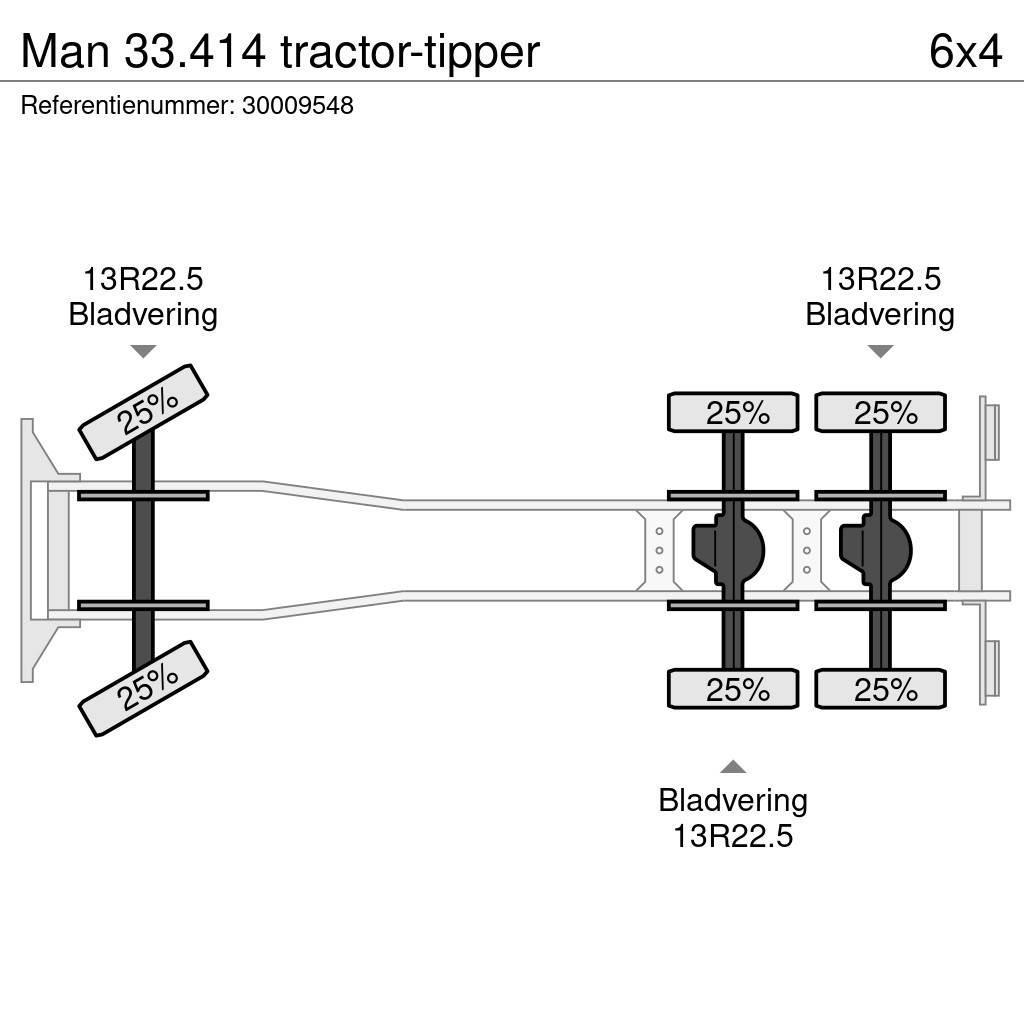 MAN 33.414 tractor-tipper Sklápače