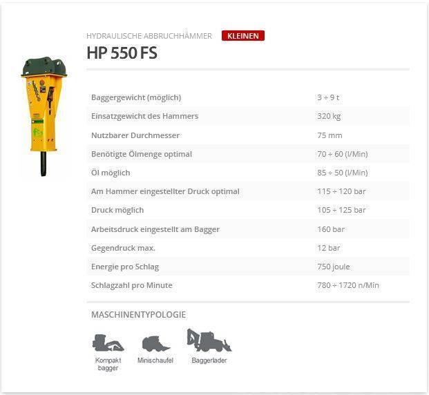 Indeco HP 550 FS Búracie kladivá / Zbíjačky