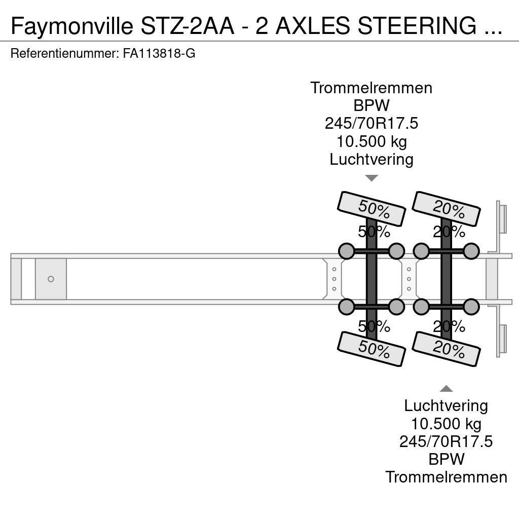 Faymonville STZ-2AA - 2 AXLES STEERING - BED: 7,40 + 3,55 METE Podvalníkové návesy
