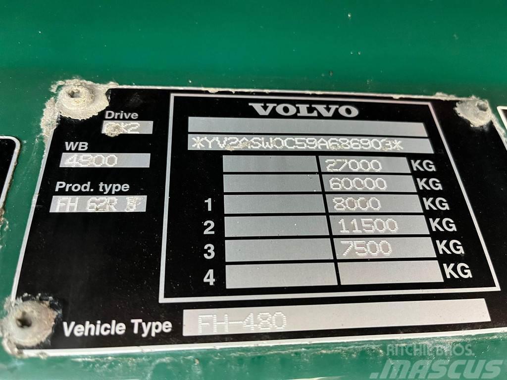 Volvo FH 480 6x2*4 HMF 2420 K5 / PLATFORM L=7116 mm / HY Autožeriavy, hydraulické ruky