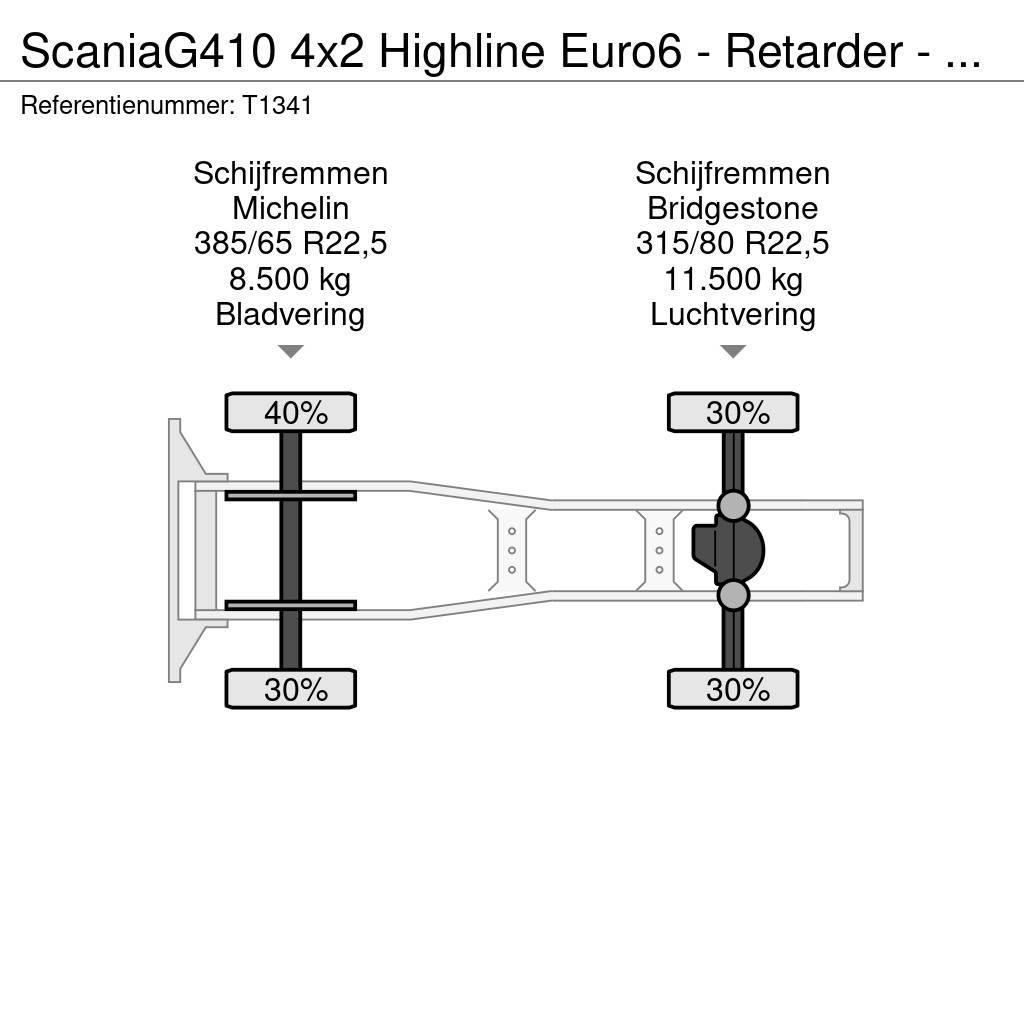 Scania G410 4x2 Highline Euro6 - Retarder - PTO - KiepHyd Ťahače
