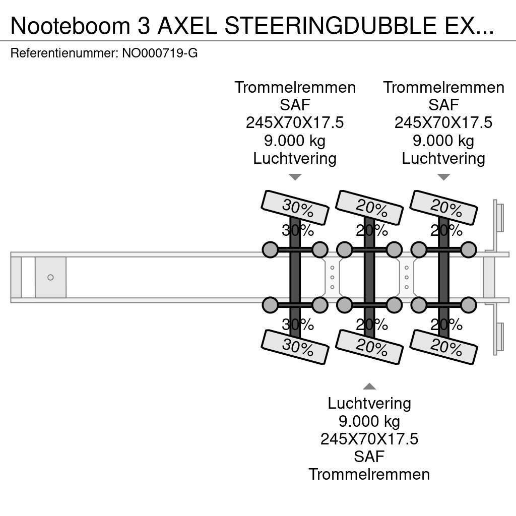 Nooteboom 3 AXEL STEERINGDUBBLE EXTENDABLE 2 X 5,5 METER Podvalníkové návesy
