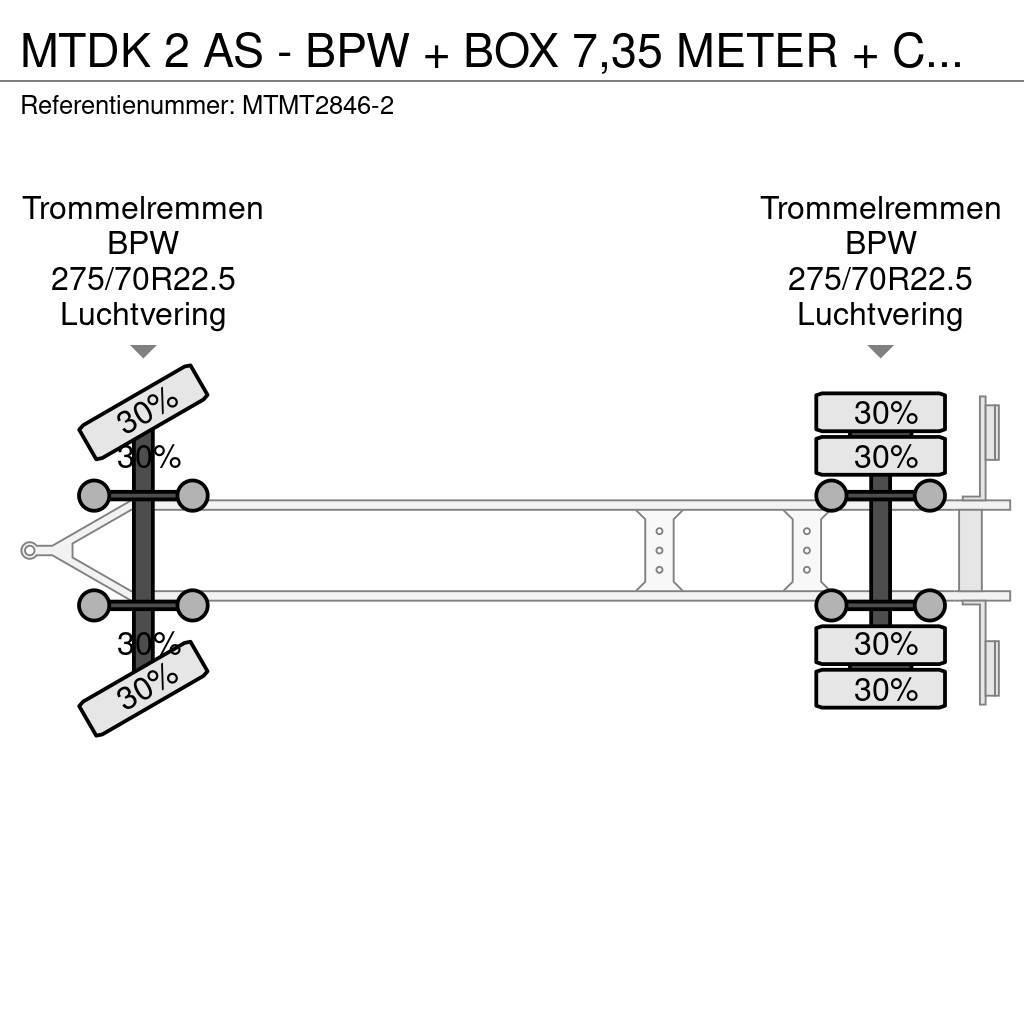  MTDK 2 AS - BPW + BOX 7,35 METER + CARGOLIFT ZEPRO Skriňové prívesy
