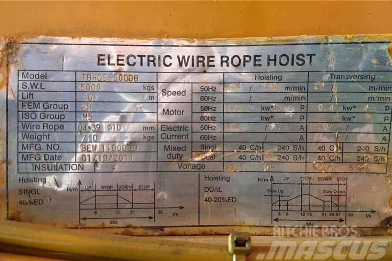  Tusker Electric Wire Rope Hoist 5 Ton Ďalšie nákladné vozidlá