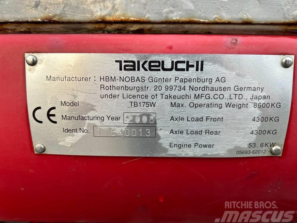 Takeuchi TB175W Midi rýpadlá 7 t - 12 t
