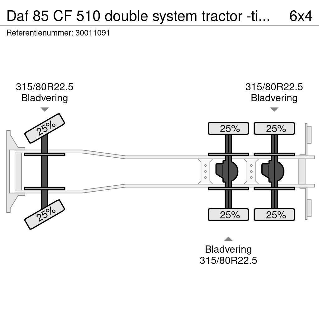 DAF 85 CF 510 double system tractor -tipper Nosiče kontajnerov/Prepravníky kontajnerov