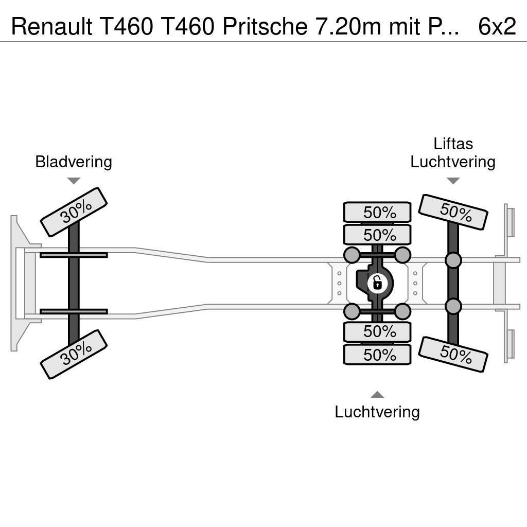 Renault T460 T460 Pritsche 7.20m mit Plane/Spriegel EU6 Nákladné vozidlá s bočnou zhrnovacou plachtou
