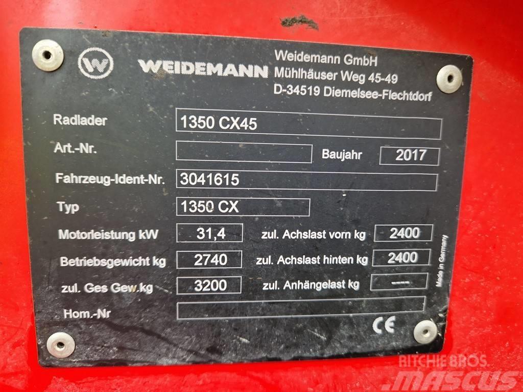 Weidemann 1350 CX45 Hoflader Radlader Hofschlepper Čelné nakladače a rýpadlá