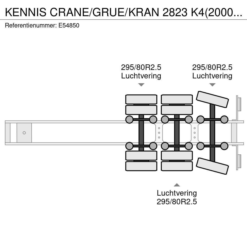 Kennis CRANE/GRUE/KRAN 2823 K4(2000)+JIB+MOTEUR AUX. Valníkové návesy/Návesy sa sklápacím bočnicami