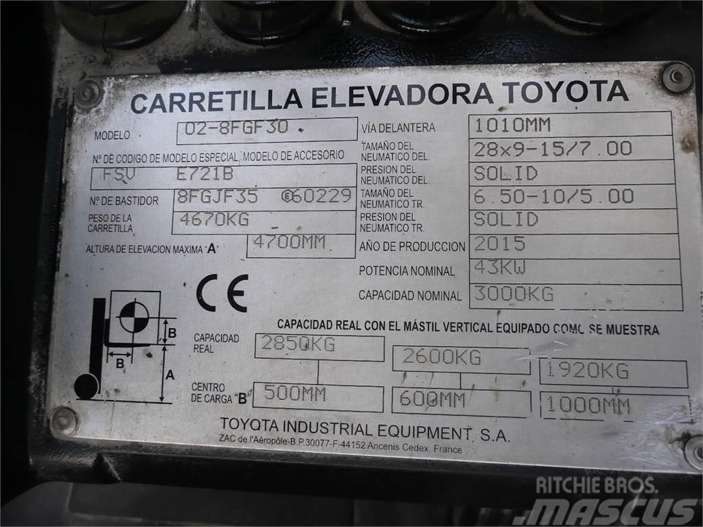 Toyota 02-8FGF30 LPG vozíky