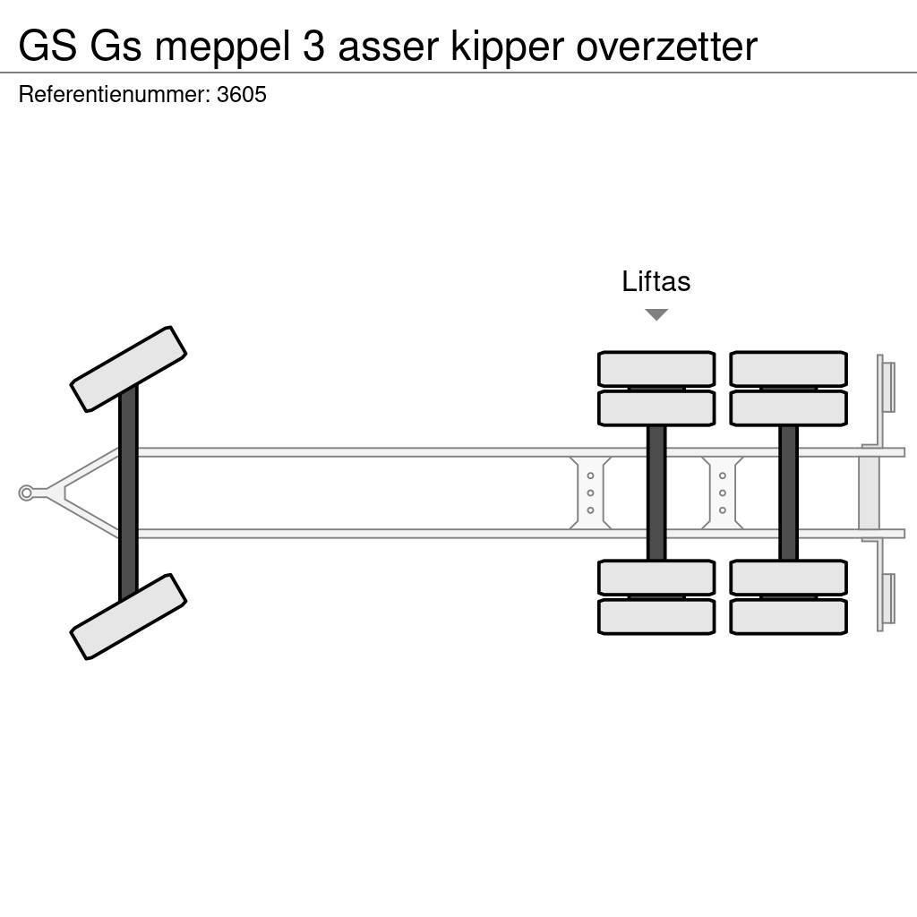 GS meppel 3 asser kipper overzetter Vyklápacie prívesy
