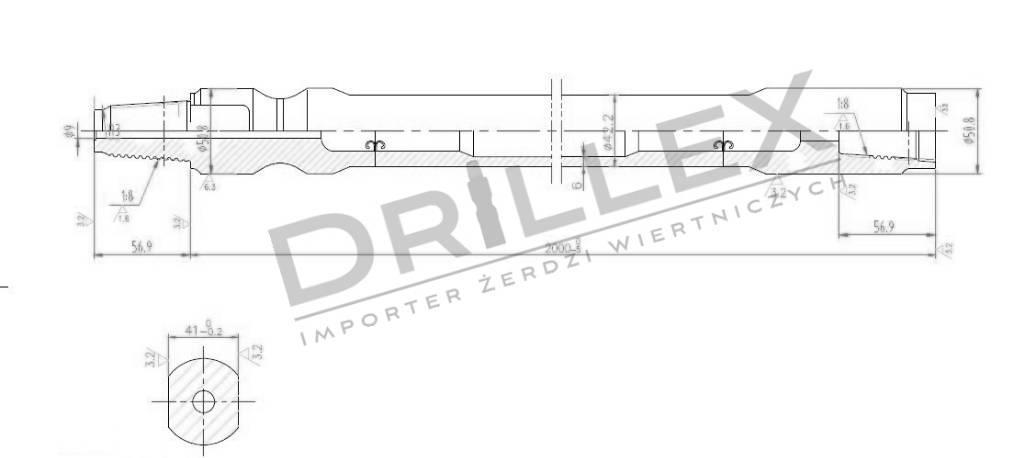 Ditch Witch JT 920 Drill pipes, Żerdzie wiertnicze Horizontálne vŕtacie zariadenie