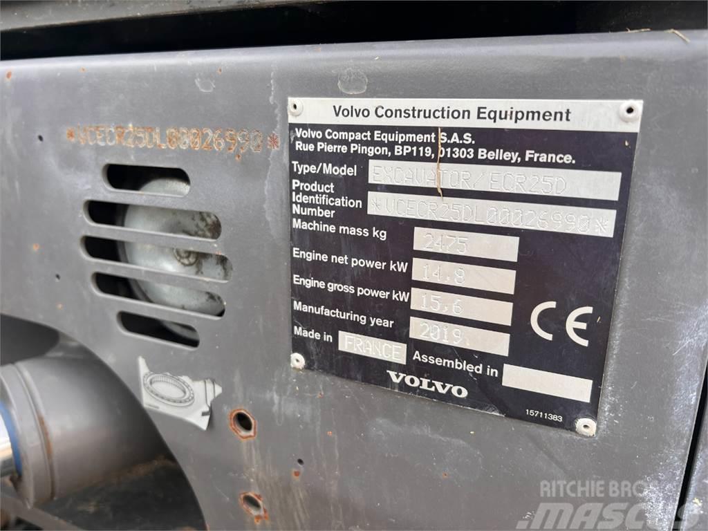 Volvo ECR25D - 2,5T / Powertilt, centralsmøring & planer Mini rýpadlá < 7t