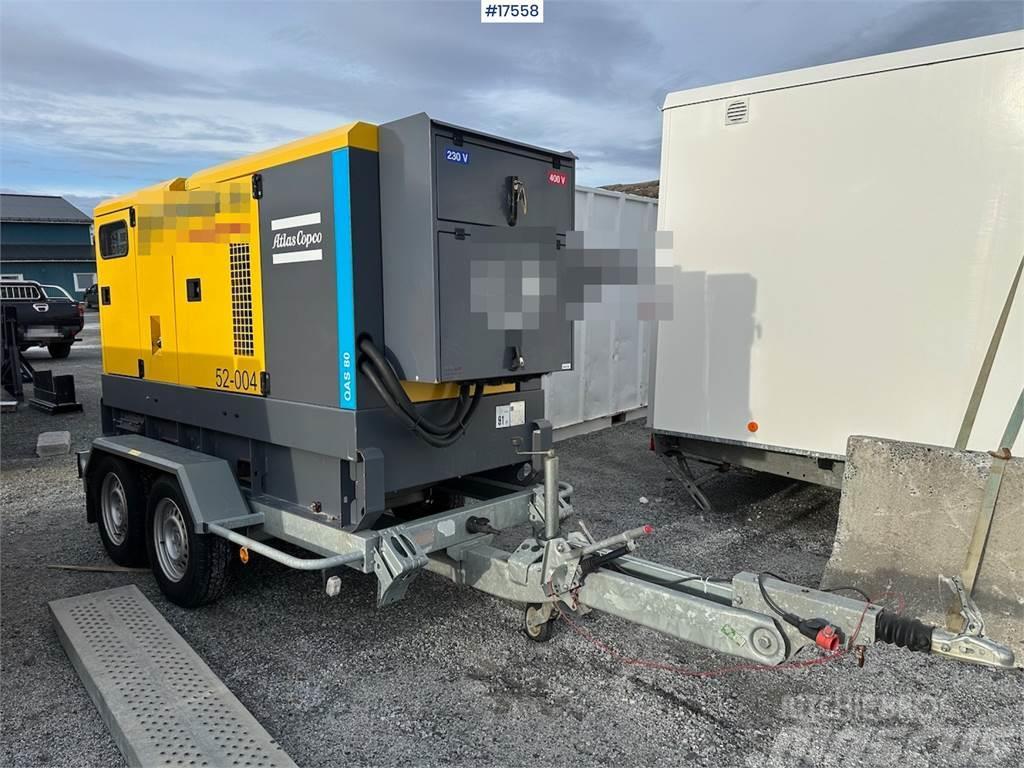 Atlas Copco QAS80 diesel generator/aggegate on trailer Ďalšie komponenty