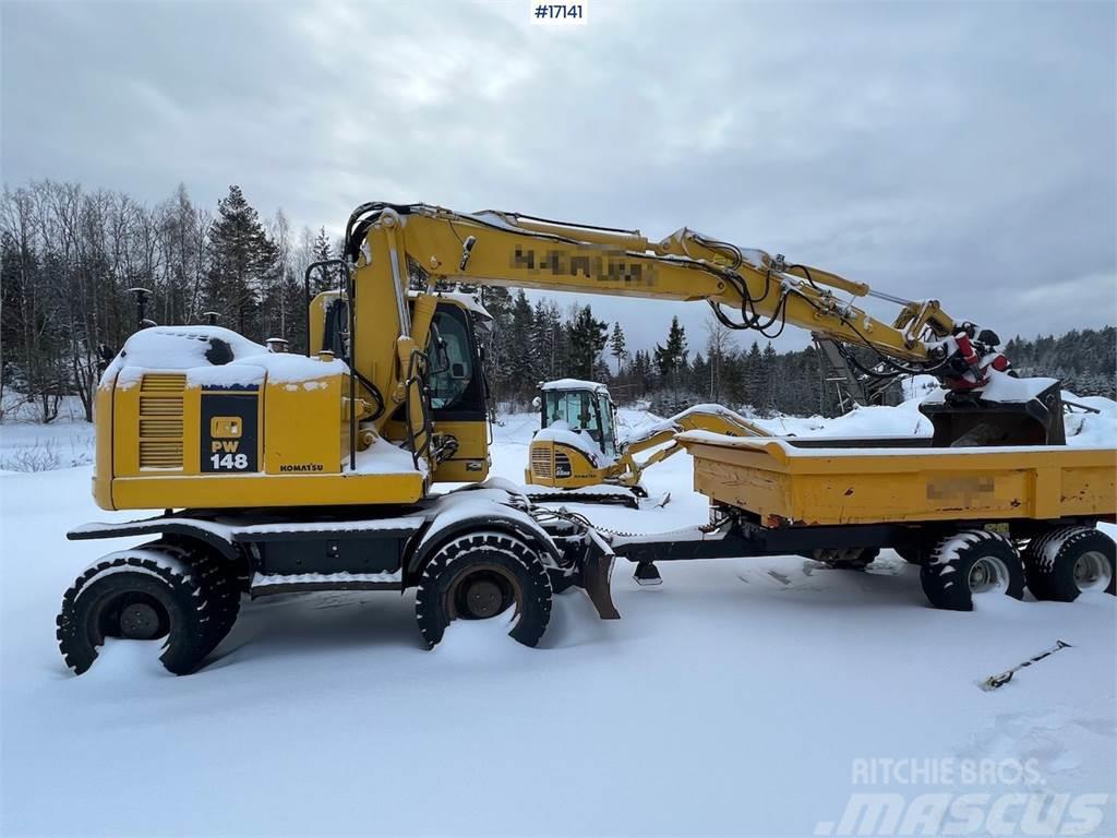 Komatsu PW148-8 wheel digger w/ bucket, tilt and GPS Kolesové rýpadlá