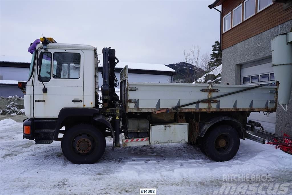 MAN 13.232 FA 4x4 crane truck w/ HIAB 5 T/M & tipper Autožeriavy, hydraulické ruky