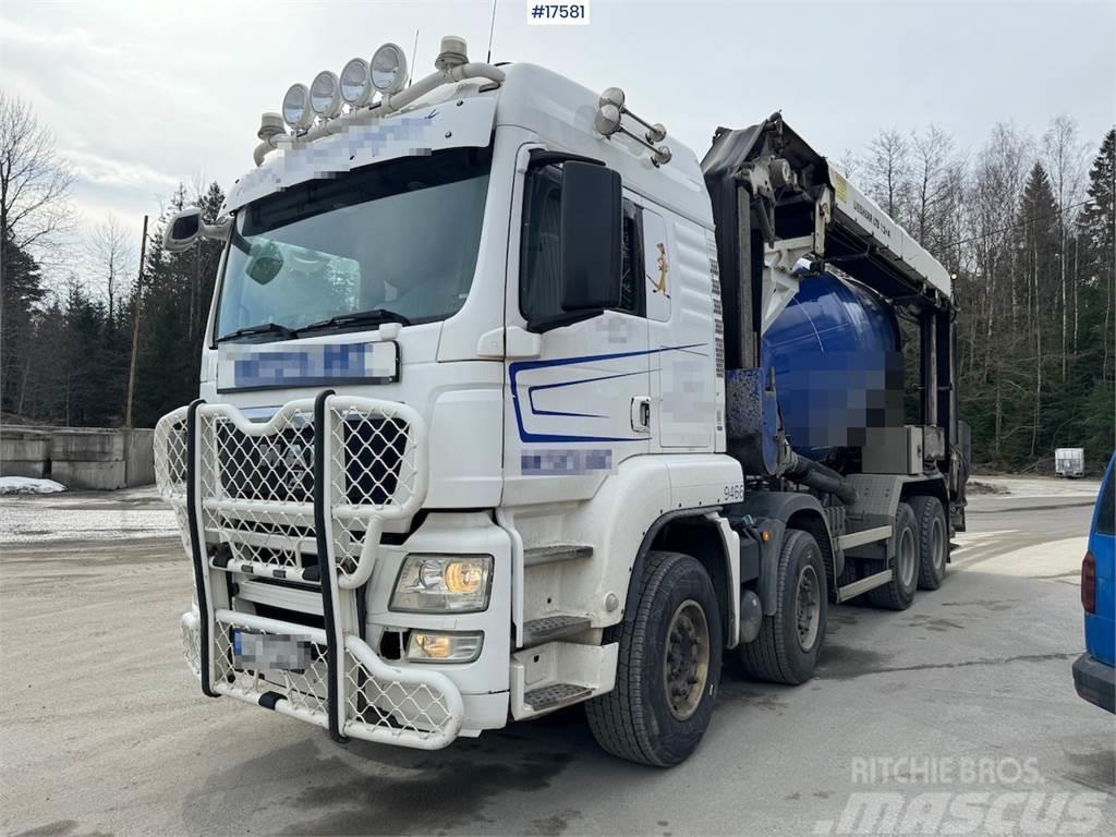 MAN TGS 35.540 8x4 concrete truck with band WATCH VIDE Domiešavače betónu