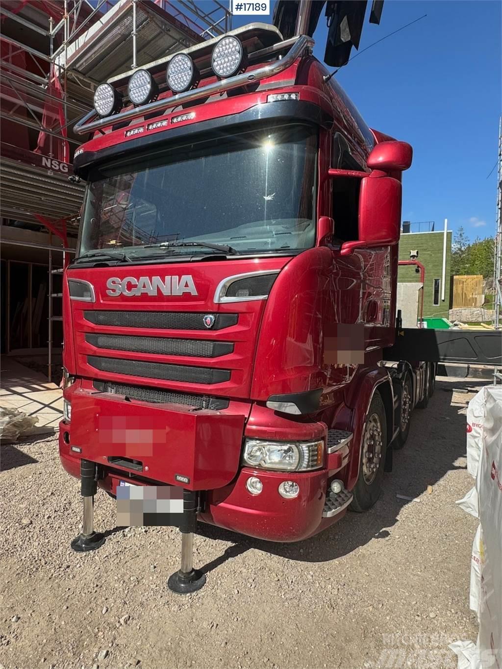 Scania R520 combi truck w/ 92 t/m Palfinger crane. Jib an Autožeriavy, hydraulické ruky