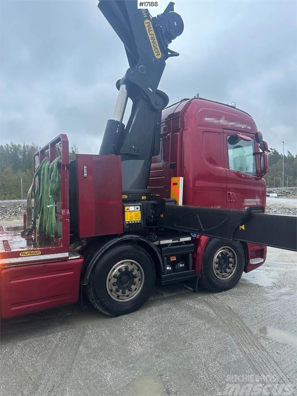 Scania R580 crane truck w/ 78 t/m Palfinger crane. Jib, w Autožeriavy, hydraulické ruky