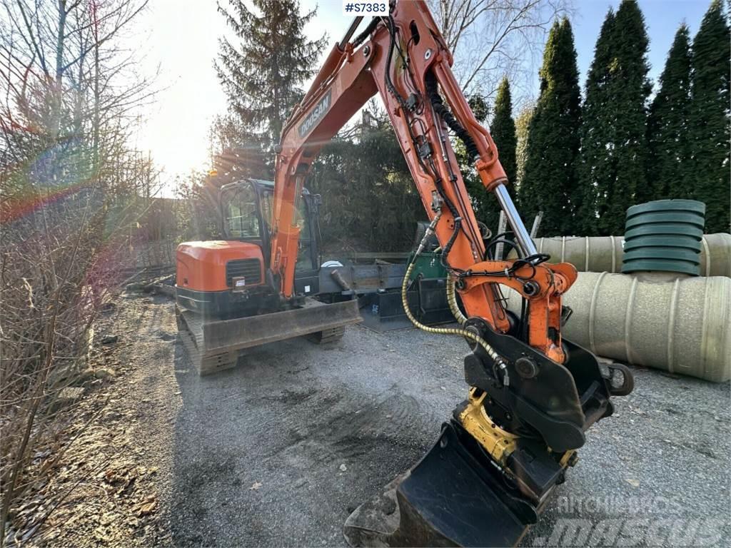 Doosan DX60R B Excavator with Engcon rotor and tools SEE  Mini rýpadlá < 7t
