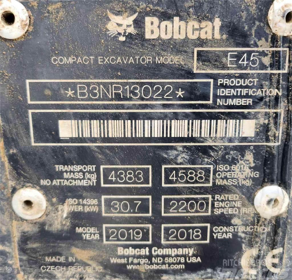 Bobcat E45 + 3 Buckets Pásové rýpadlá