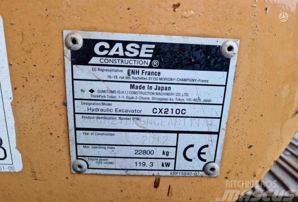 CASE CX210C garantija 300val jau LT Pásové rýpadlá