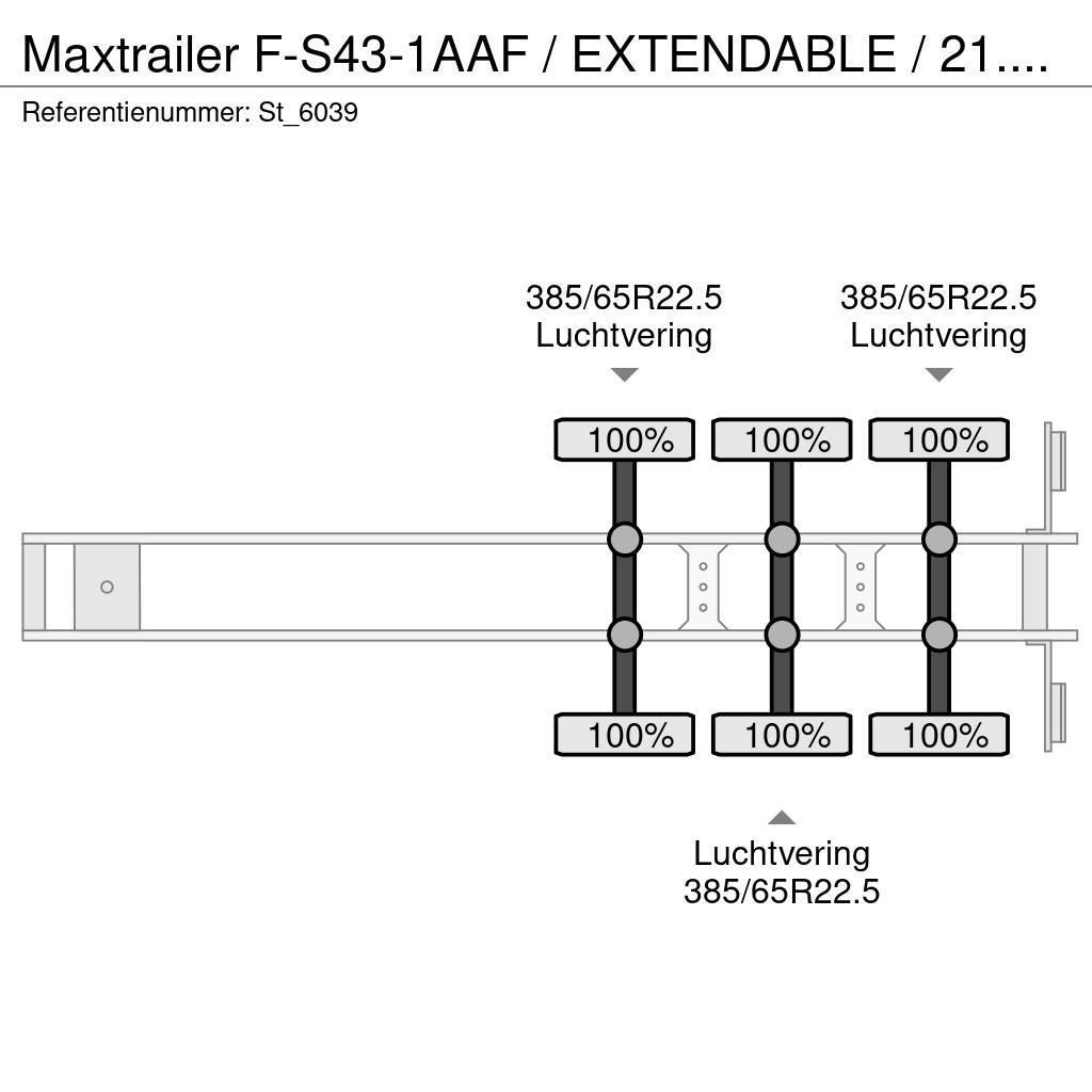 MAX Trailer F-S43-1AAF / EXTENDABLE / 21.10 mtr / TE KOOP - TE Ostatné návesy