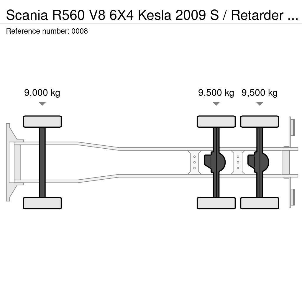 Scania R560 V8 6X4 Kesla 2009 S / Retarder / Euro 5 Nákladné vozidlá na prepravu dreva