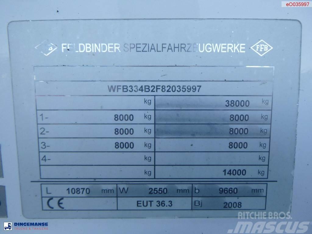 Feldbinder Powder tank alu 36 m3 / 1 comp + compressor Cisternové návesy