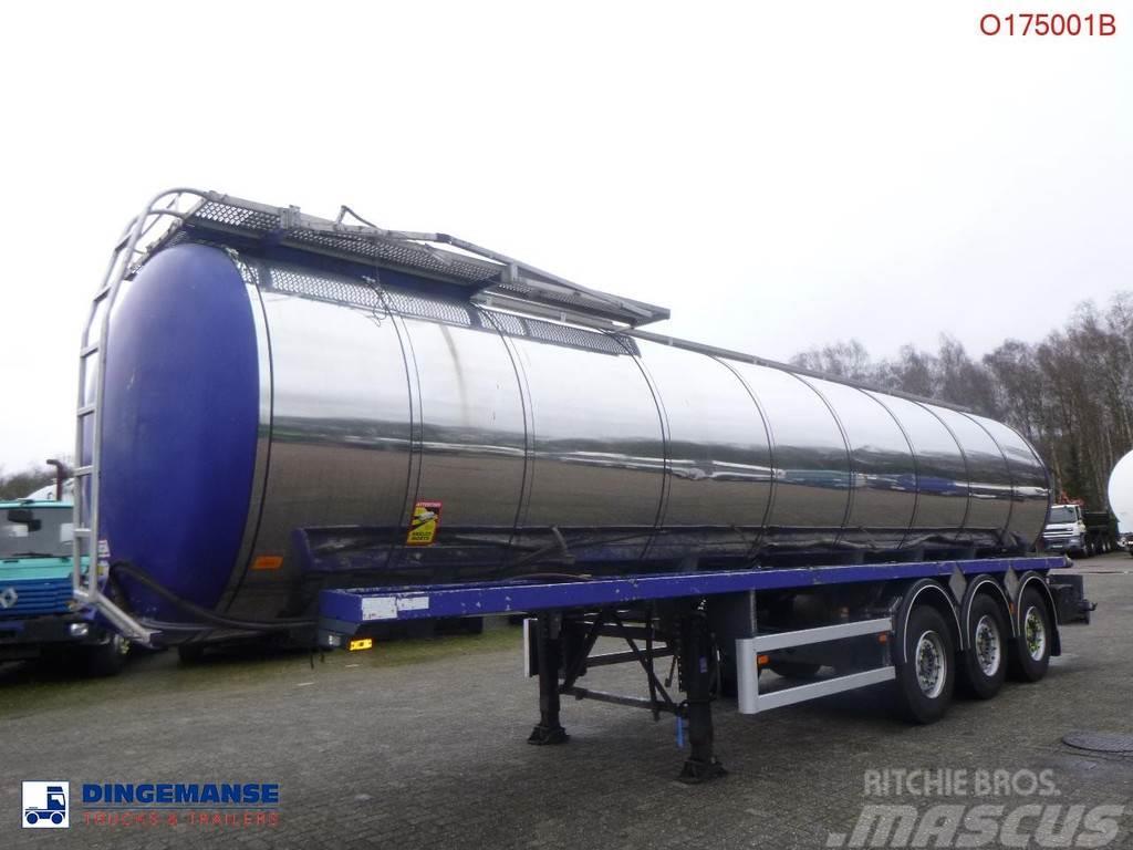 EKW Heavy oil tank inox 32.6 m3 / 1 comp Cisternové návesy