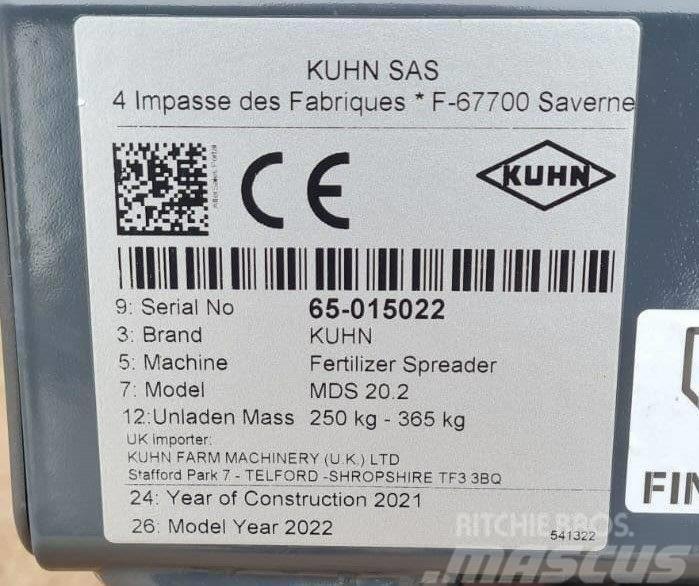 Kuhn MDS 20.2 Broadcaster Rozmetadlá priemyselných hnojív