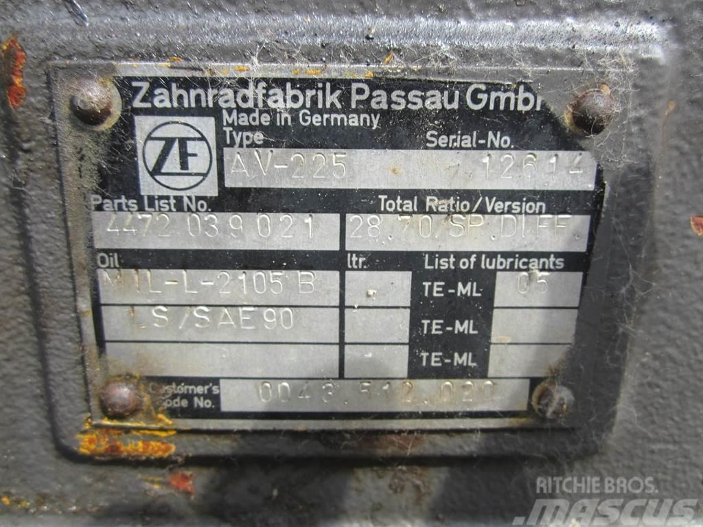 Zettelmeyer ZL502-ZF AV-225 - 4472039021-Axle/Achse/As Nápravy