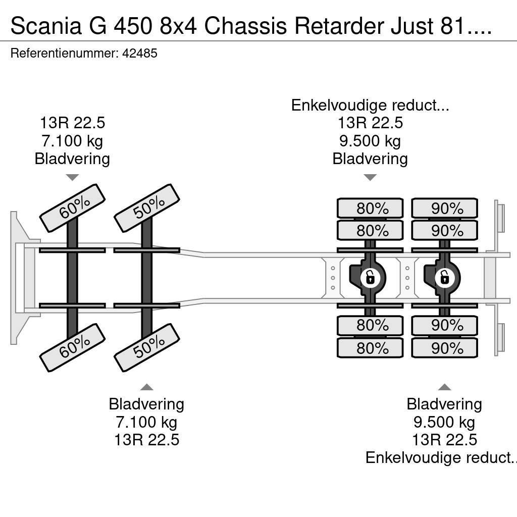 Scania G 450 8x4 Chassis Retarder Just 81.865 km! Nákladné vozidlá bez nadstavby