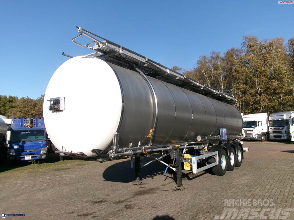 Feldbinder Chemical tank inox 37.5 m3 / 1 comp Cisternové návesy