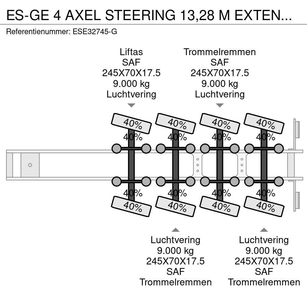 Es-ge 4 AXEL STEERING 13,28 M EXTENDABLE Podvalníkové návesy