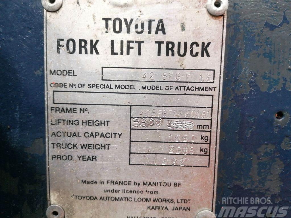Toyota 42-5FGF18 LPG vozíky
