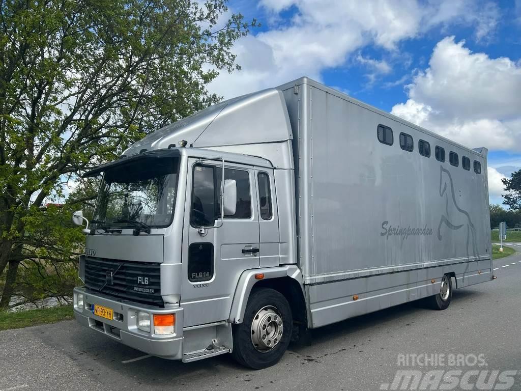 Volvo FL 614 12T 5 Paarden + Zadelkamer Nákladné automobily na prepravu zvierat