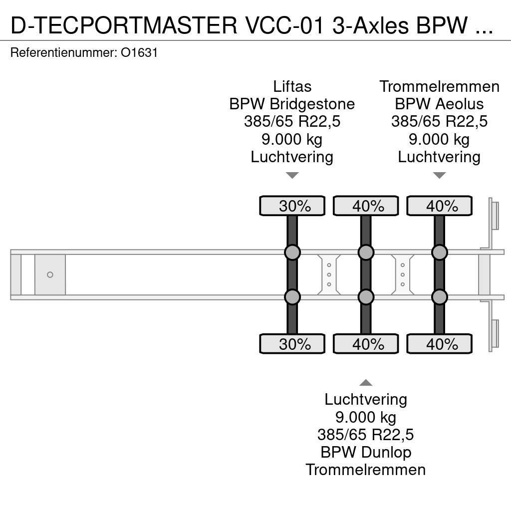 D-tec PORTMASTER VCC-01 3-Axles BPW - Drumbrakes - Lift- Kontajnerové návesy