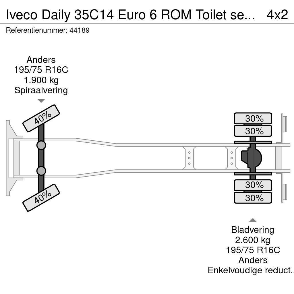 Iveco Daily 35C14 Euro 6 ROM Toilet servicewagen Kombinované/Čerpacie cisterny